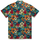 Tropical Flowers Seamless Patterns Hawaii Shirt, Aloha Floral Hawaiian Button Down Shirt - The Palmix